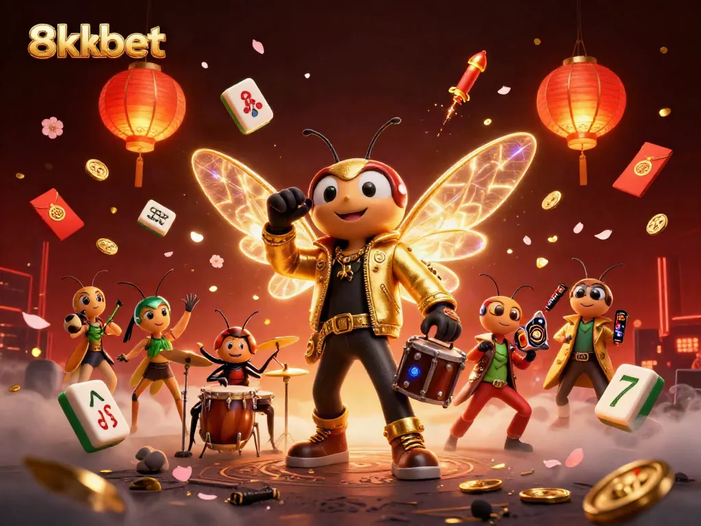Engage your luck at 8xbet with a vibrant casino scene featuring dynamic characters and game elements.